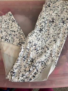 Athleta White Speckle High-Rise Leggings